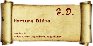 Hartung Diána névjegykártya